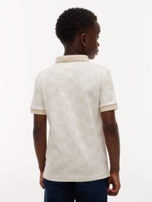 Детские топы Tommy Hilfiger Kids' Allover Jacquard Flag Logo Polo — фото 4