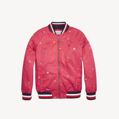 tommy hilfiger pink bomber jacket