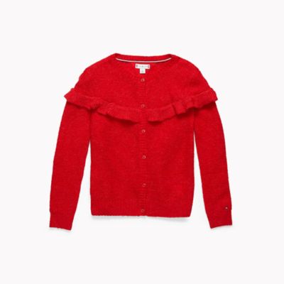 tommy hilfiger red cardigan