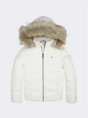 tommy hilfiger fur collar jacket