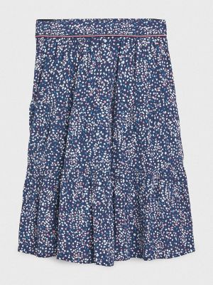 Tommy hilfiger floral midi skirt sale