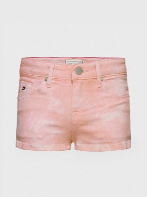 Kids' Tie-Dye Denim Short, Pink Denim