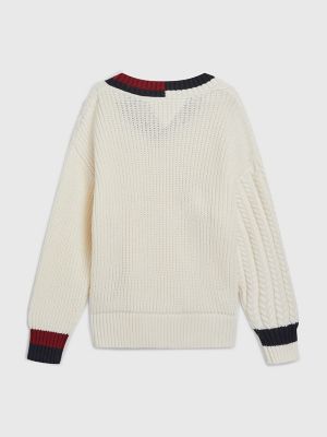 Kids' Oversized Cable Sweater | Tommy Hilfiger USA