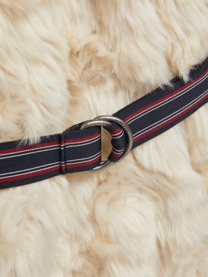 Tommy Hilfiger Girl's Monogram Logo Belted Fur Jacket