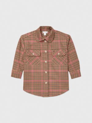 Kids' Check Overshirt, Shepard Check/ Magenta