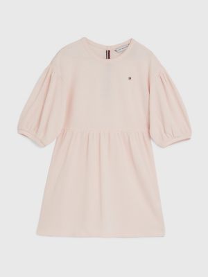 Kids' Puff Sleeve Dress, Faint Pink