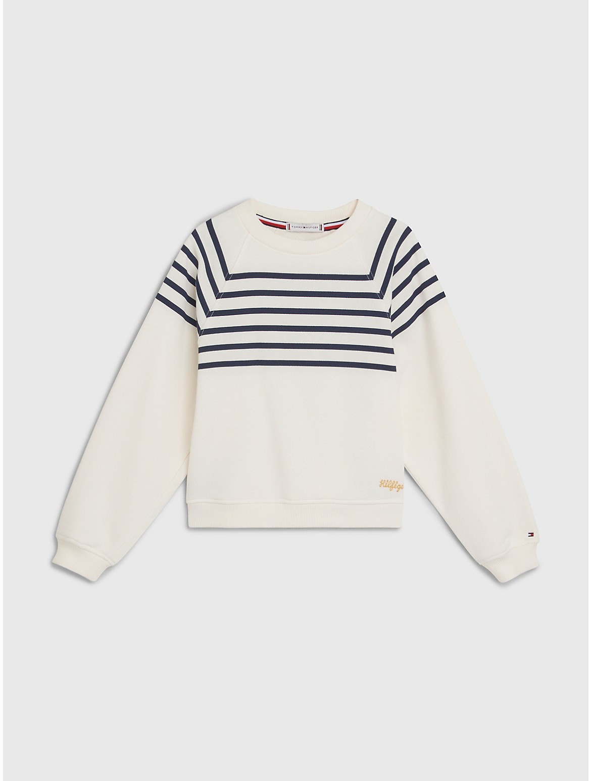 Tommy Hilfiger Girls' Kids' Stripe Sweatshirt - White - 6