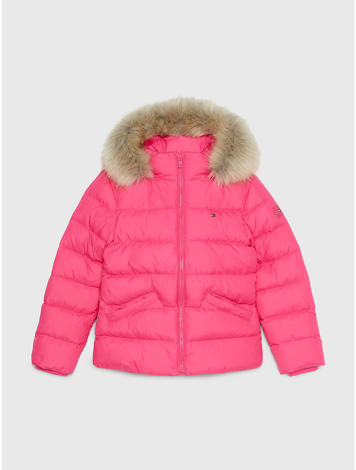 Tommy Hilfiger Girls' Kids' Faux Fur Hood Down Jacket