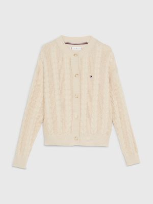 Kid's Cardigan Beige Wool Knit