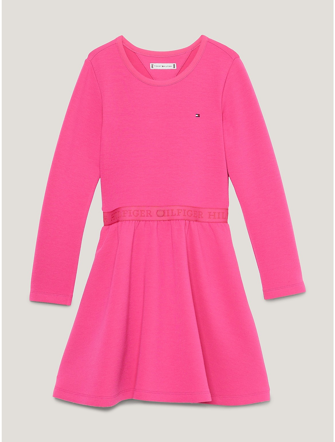 Tommy Hilfiger Girls' Kids' Logo Belt Dress - Pink - 4