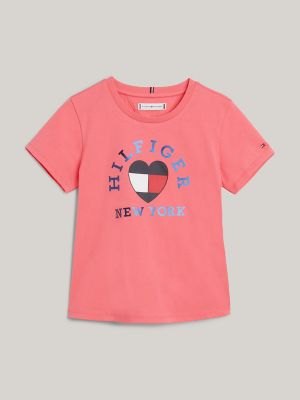Kids Hilfiger Heart Logo T Shirt Tommy Hilfiger