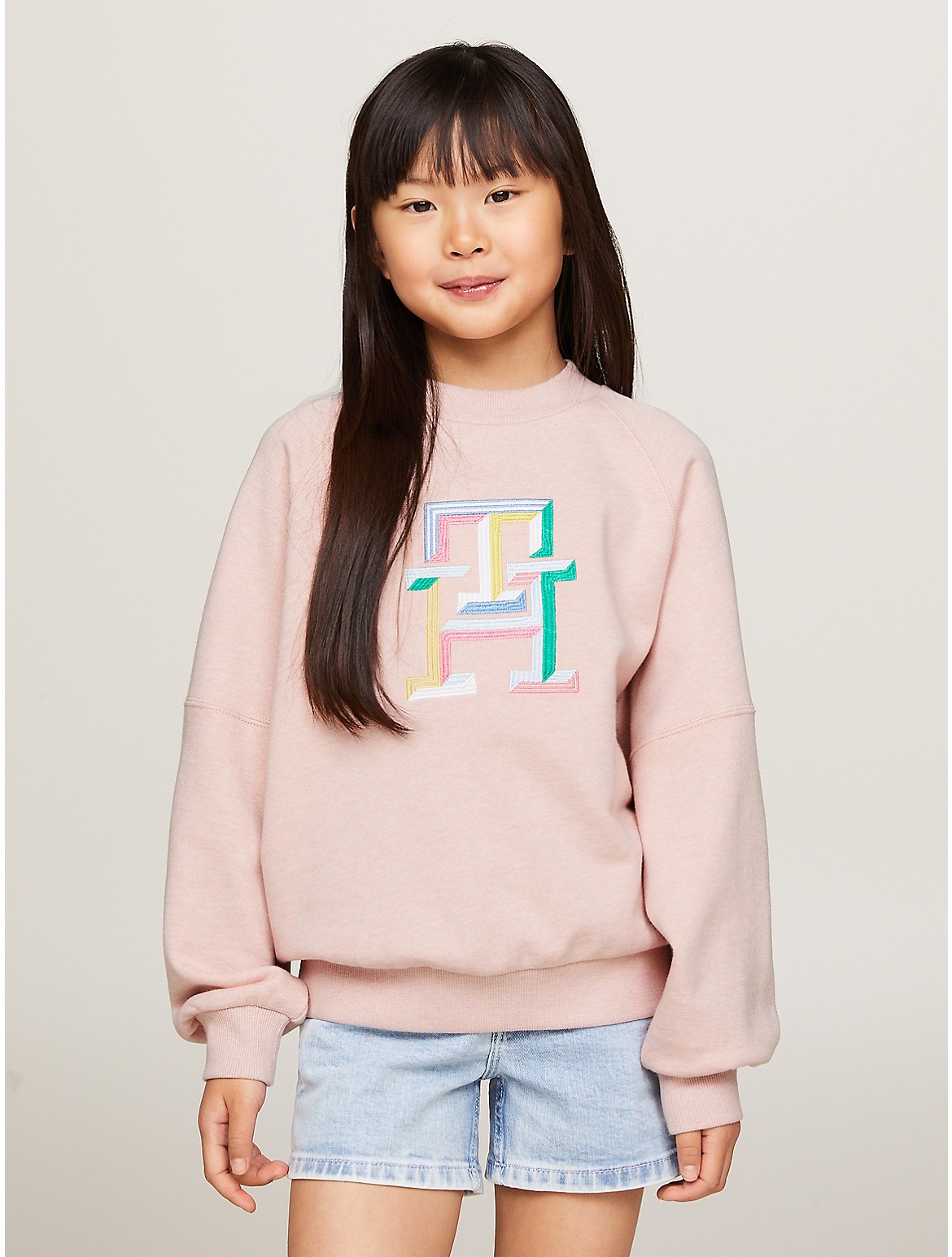 Tommy Hilfiger Girls' Kids' Multicolor Monogram Sweatshirt