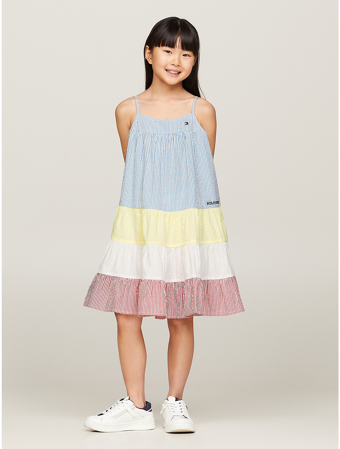 Tommy Hilfiger Girls' Kids' Mixed Stripe Seersucker Dress