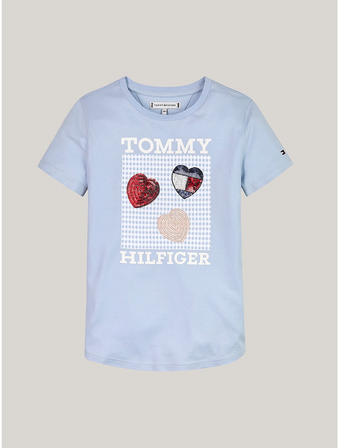 Tommy Hilfiger Girls' Kids' Hilfiger Heart Sequin T-Shirt
