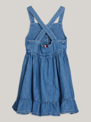 Kids' Cross-Strap Denim Dress