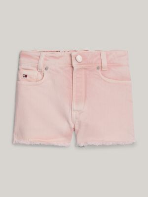 Kids' Raw Hem Denim Short, Whimsy Pink