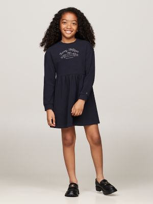 Kids Embroidered Logo Sweatshirt Dress Tommy Hilfiger
