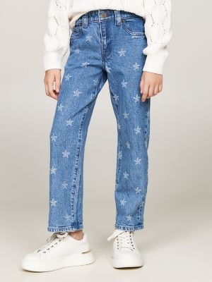Kids Star Print Stretch Girlfriend Jean