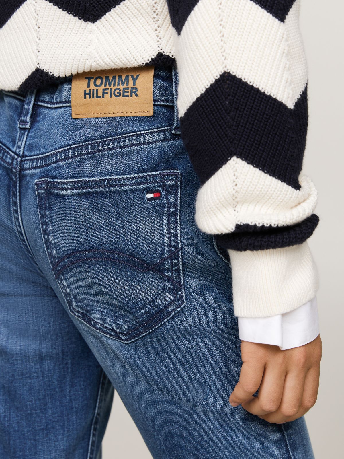 Kids' Dark Wash Stretch Skinny Fit Jean — Midblue
