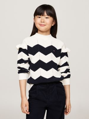 Girls ruffle sweater hot sale