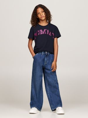 Kids' Tommy Foil Dot T-Shirt, Navy
