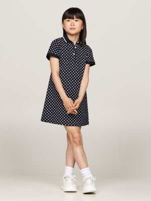 Kids Short Sleeve Star Print Polo Dress Tommy Hilfiger