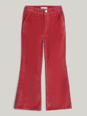 Tommy Hilfiger Girls Kids Corduroy Flared Pant Pink 6