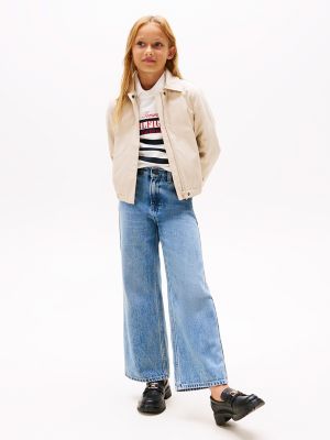 Kids' High Rise Wide-Leg Jean, Blue