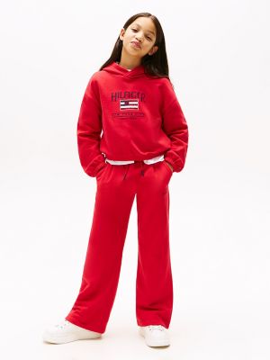 Kids' Wide-Leg Sweatpant, Primary Red