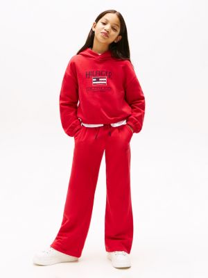 Kids' Wide-Leg Sweatpant, Primary Red