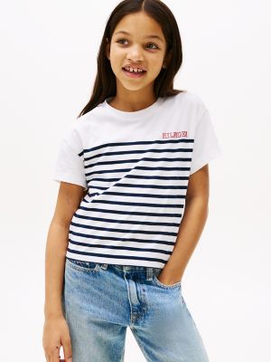 Kids' Stripe Colorblock T-Shirt, Dark Night Navy Stripe