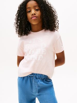 Kids' Kindness Conversation T-Shirt, Coral Ice Heather