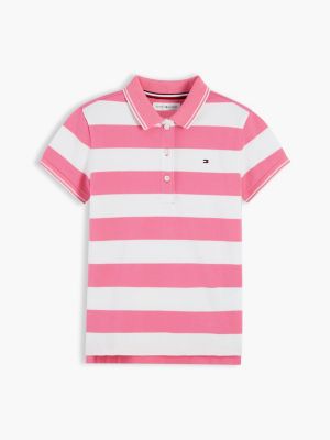 Детское поло Tommy Hilfiger Classic Polo, цвет: Розовый — фото 5