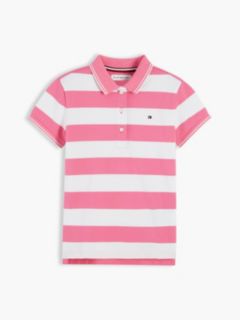 Kids' Classic Polo — Exotic Pink Stripes 5