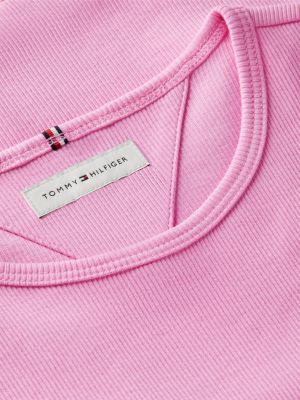 Детские топы Tommy Hilfiger Kids' Lettuce-Trim Ribbed Top — фото 6