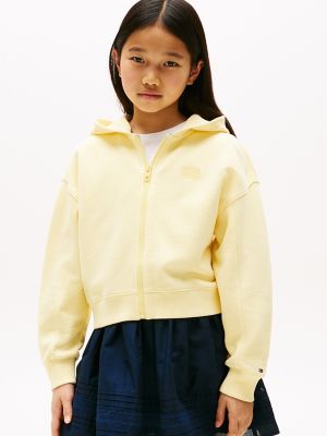 Kids' Tonal Flag Zip Hoodie, Citronella