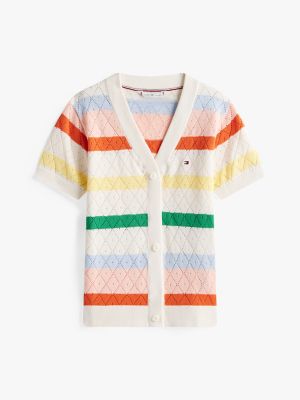 Kids' Stripe Crochet Cardigan, Multi Stripes