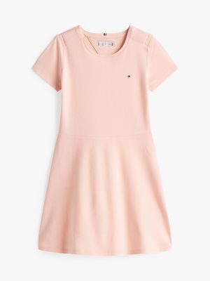 Kids' Skater Dress, Coral Ice