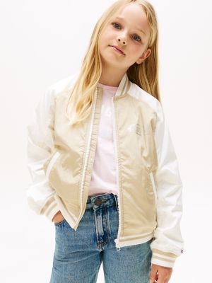 Kids' Butterfly Logo Bomber, Gold