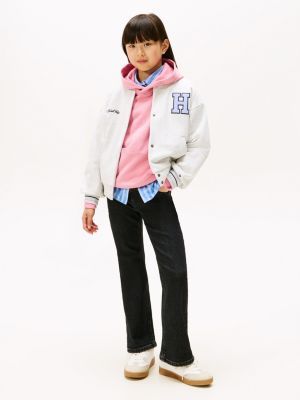 Kids' Black Wash Stretch Flared Jean, Black