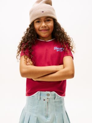 Kids' Logo T-shirt, Ruby Rhubarb