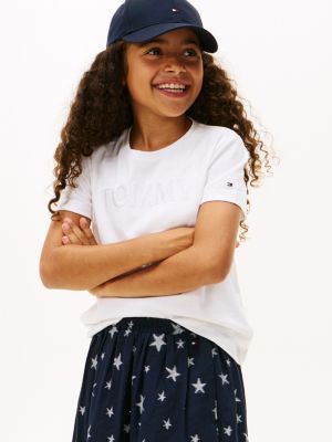 Kids' Sequin Logo T-Shirt, White