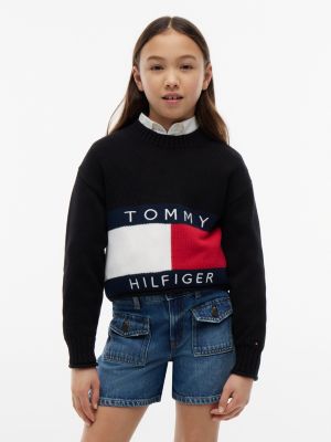 Kids' Flag Logo Sweater, Black