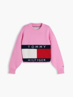 Kids' Flag Logo Sweater — Pink Daisy 5