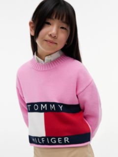 Kids' Flag Logo Sweater — Pink Daisy 3