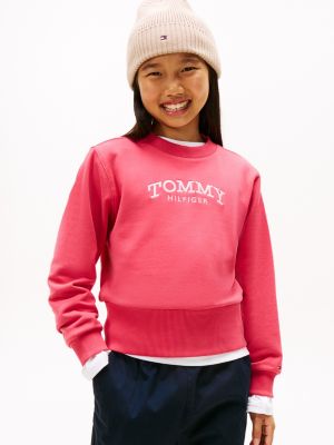 Kids' Monotype Logo Wide-Rib Sweatshirt, Vintage Cerise