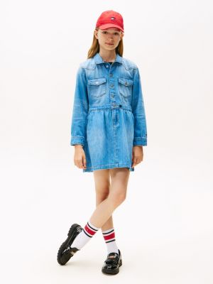 Kids' Denim Dress, Medium Denim