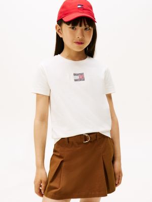 Kids' Flag Logo T-Shirt, Ivory Silk