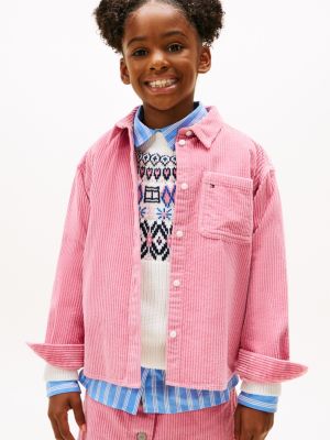 Kids' Corduroy Overshirt, Mystic Pink