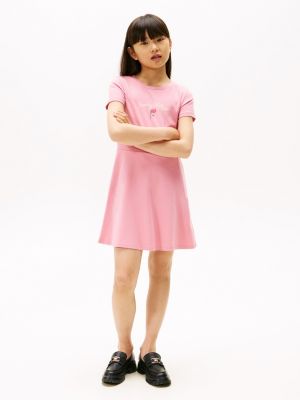 Kids' Logo Skater Dress, Mystic Pink